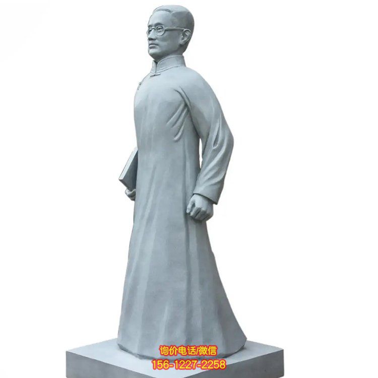 大理石石雕人物雕塑，點綴校園廣場