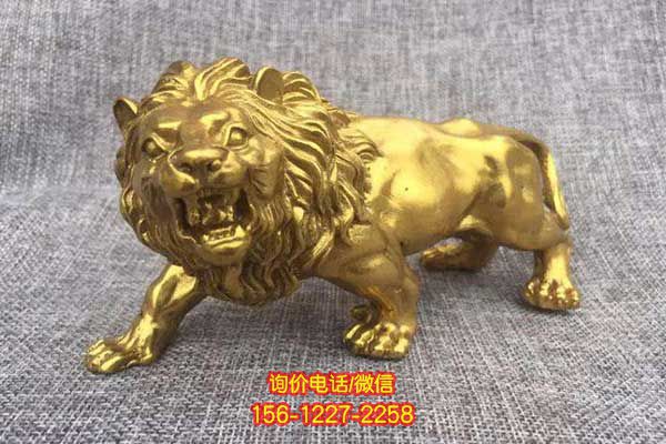 獅子雕塑-室內(nèi)不銹鋼噴金烤漆鎏金獅子雕塑 獅子雕塑-室內(nèi)不銹鋼噴金烤漆鎏金獅子雕塑