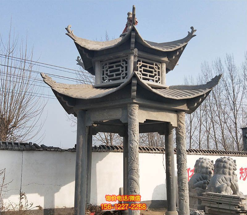 景區(qū)寺廟青石仿古雕刻鏤空涼亭 景區(qū)寺廟青石仿古雕刻鏤空涼亭