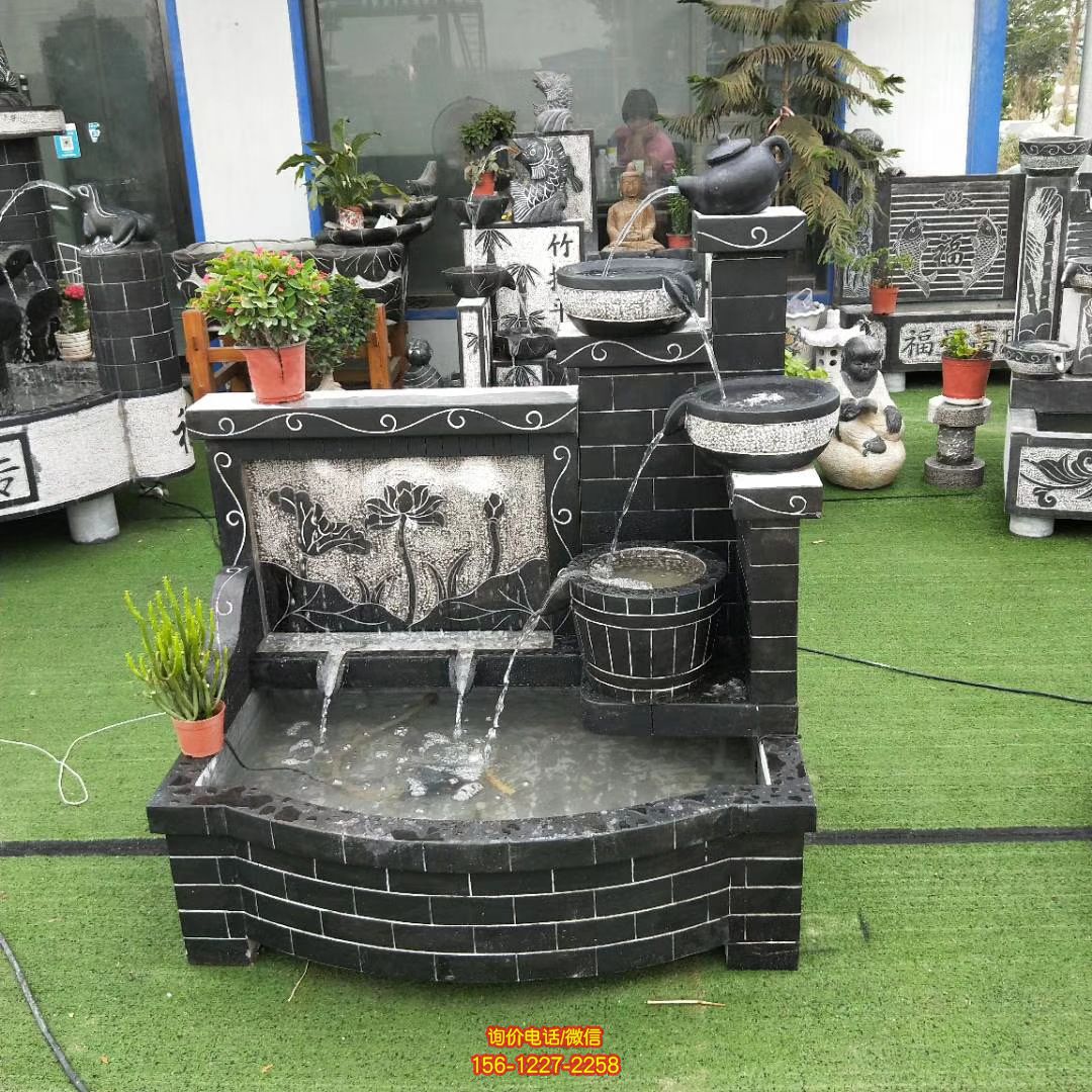 水壺流水?dāng)[件仿古青石荷花石雕魚缸室內(nèi)石槽庭院水景 水壺流水?dāng)[件仿古青石荷花石雕魚缸室內(nèi)石槽庭院水景