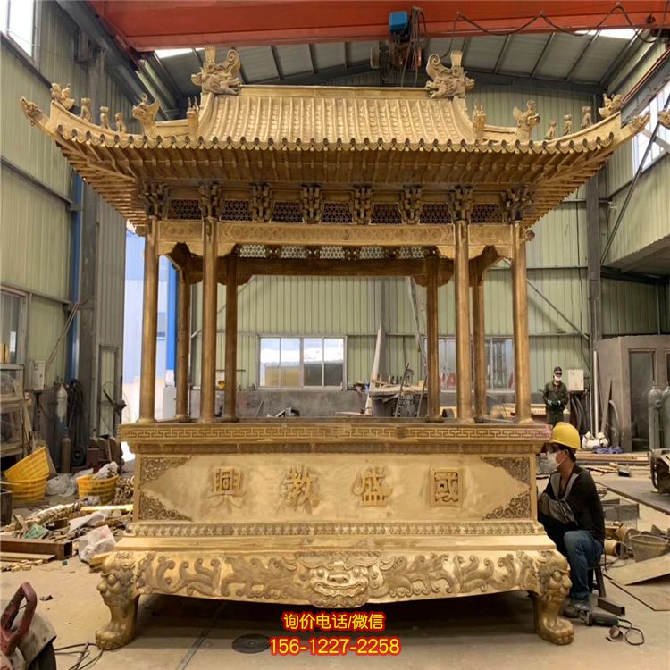 寺廟景區(qū)擺放黃銅鑄造祈禱許愿上香香爐 寺廟景區(qū)擺放黃銅鑄造祈禱許愿上香香爐
