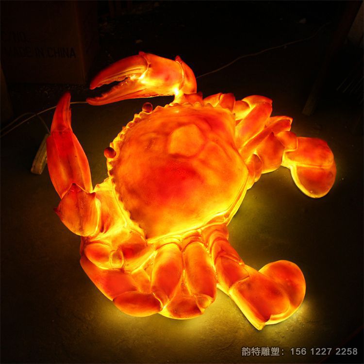 玻璃鋼發(fā)光螃蟹雕塑 海洋館大型螃蟹擺件 玻璃鋼發(fā)光螃蟹雕塑 海洋館大型螃蟹擺件